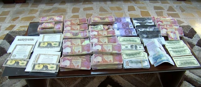 له‌ هه‌ولێر 4 مليۆن دۆلار و 88 مليۆن دينارى ساخته‌ ده‌ستيان به‌سه‌ردا گيرا